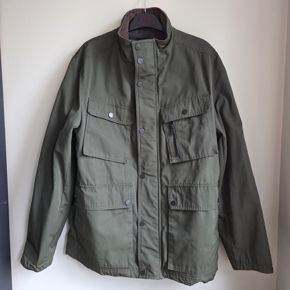 EUC Olive Green Trucker Barn Chore Field Jacket S Andrew Marc Utility